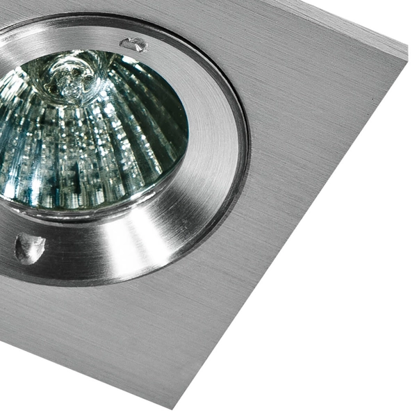 Zewnętrzna lampa podtynkowa Pablo IP54 kwadratowa aluminium