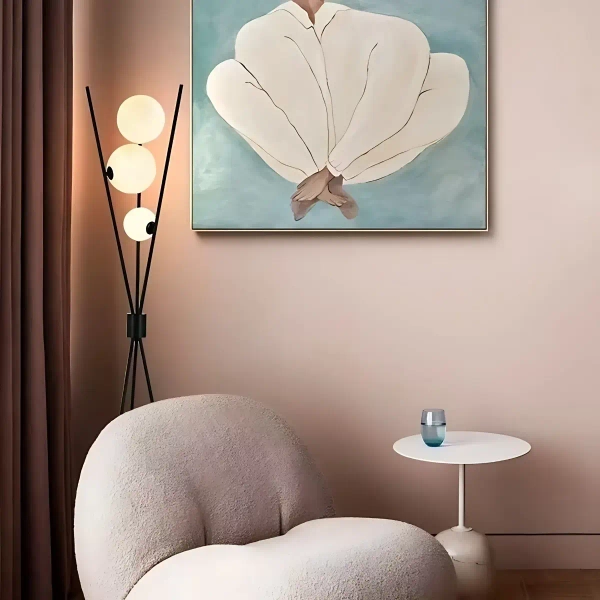 Designerska stojąca lampa Goliat LPGOL kule czarna