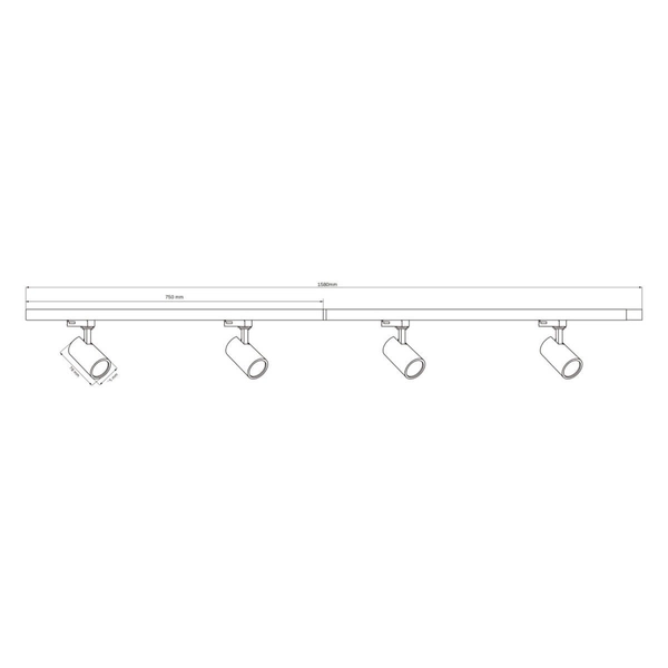 Zestaw szynowy jednofazowy nasufitowy LYNX 329530 tubki czarne złote