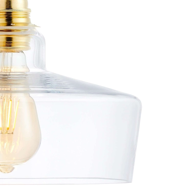 Skandynawska LAMPA wisząca LONGIS 10875305 Kaspa szklana OPRAWA loftowy ZWIS kaskada złota przezroczysta czarna