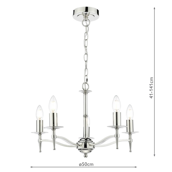 Zwisający żyrandol Marble MAR0538-EH Dar Lighting do salonu pałacowy srebrny