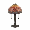 Lampa stojąca Dragonfly 64092 Interiors Tiffany na komodę kolorowa czarna