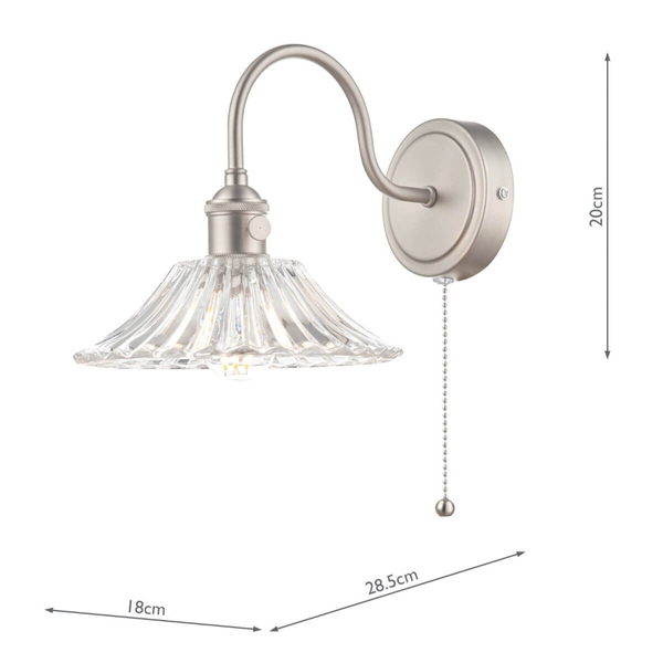Lampa ścienna do jadalni Hadano HAD0761-04 Dar Lighting przezroczysta chrom