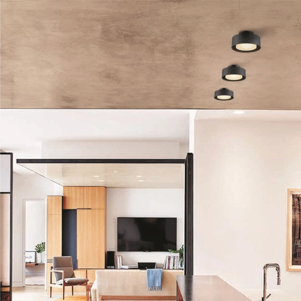 Okrągły plafon Braket 322901104 Elkim LED 6W 3000K metalowa do salonu złoty