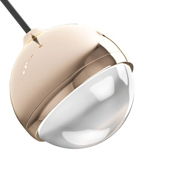 Wisząca lampa glamour Bolicina szklana kula LED 5W 3000K złota
