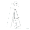 Podłogowa lampa Retro ABR-RRV-C-E27 Abruzzo reflektor drewniany czarny
