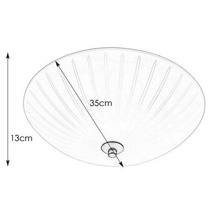 Szklana lampa pokojowa Cut plafon okrągły biały stal