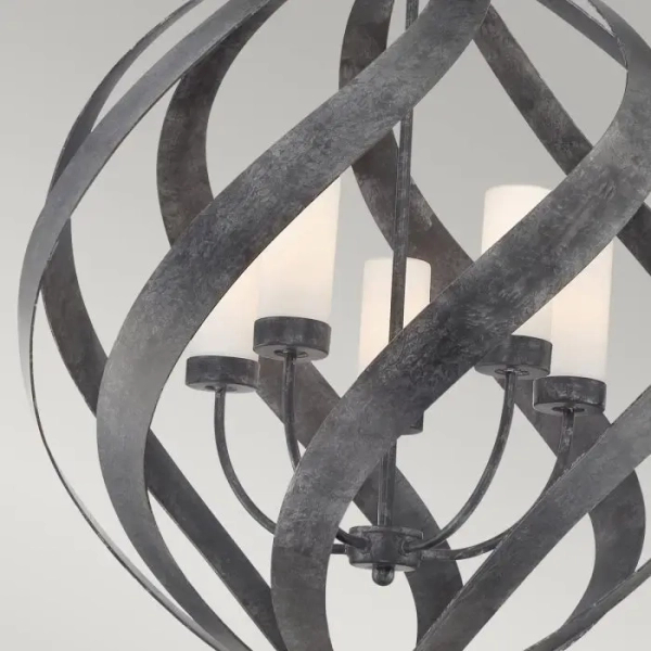 Łańcuchowa wisząca lampa Blacksmith QN-BLACKSMITH-5P-OBK IP44 czarny