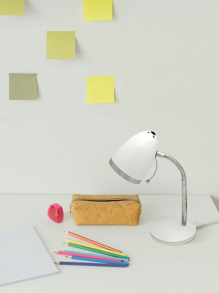 Stojąca lampa biurkowa Kajtek K-MT-200 do gabinetu biała