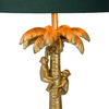 Dekoracyjna LAMPA biurkowa EXTRAVAGANZA COCONUT 10505/81/02 Lucide abażurowa LAMPKA orientalna na stół małpki zielone złote