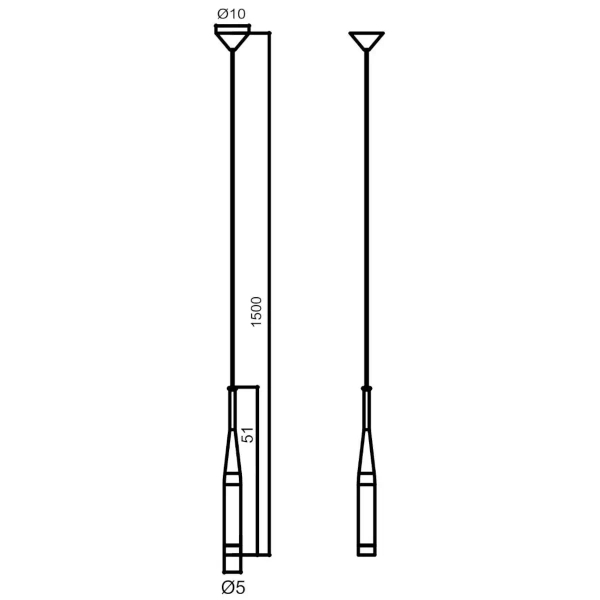 Lampa wisząca CONTE MD1998-1BL loftowa metalowy ZWIS tuba czarna