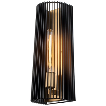 Kinkiet ścienny QN-LINARA1-BK dekoracyjny czarny mosiądz