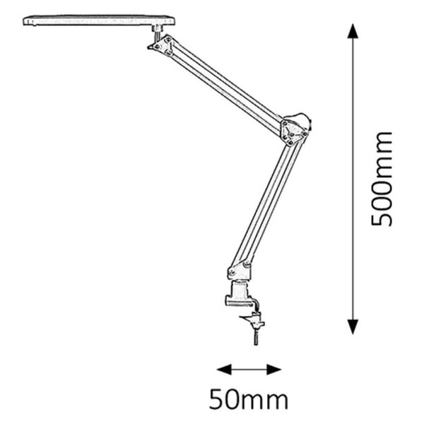 Stojąca LAMPA stołowa RAUL 4420 Rabalux biurkowa LAMPKA industrialna LED 5,6W 4500K srebrna