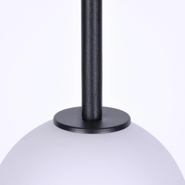 Wisząca lampa modernistyczna Faro K-4885 kulista nad łóżko czarna