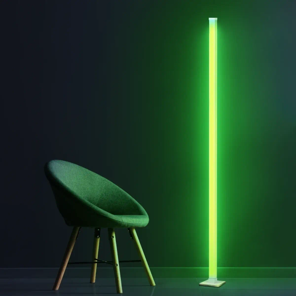 Lampa podłogowa Magical 325211 Polux z pilotem podłużna biała