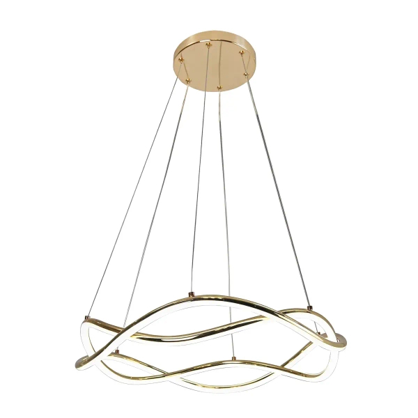 Salonowa lampa wisząca Twist LP-1982/1P GD LED 50W 3000-6000K złota