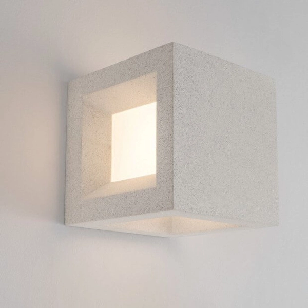 Ścienna lampa zewnętrzna APATZINGAN LE71586 kostka IP65 biała