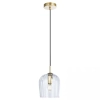 Szklana wisząca lampa 22117 nad wyspę przezroczysta złoty