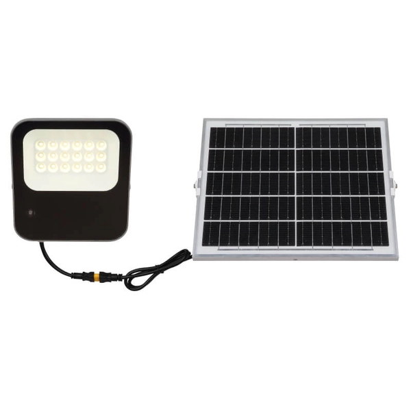 Lampa elewacyjna Solar 36487 Globo LED 5W 3000K ściemnialna z pilotem IP65 czarna