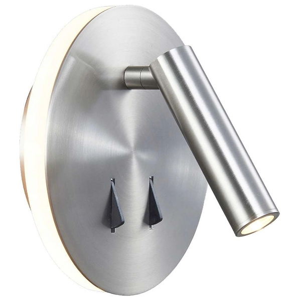 Kinkiet LAMPA ścienna NEMO SP.7348-02A-ANT-B Italux okrągła OPRAWA metalowa LED 9W 3000K regulowana tuba mosiądz