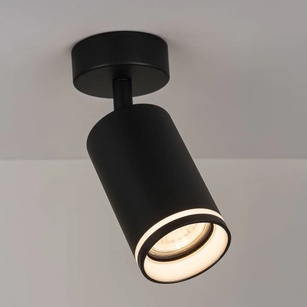 Podsufitowa lampa spot Pipe Ring Spot ML2067 cylindryczna czarny