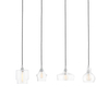 LAMPA wisząca LONGIS 10523409 Kaspa metalowa OPRAWA listwa ZWIS szklany przezroczysty