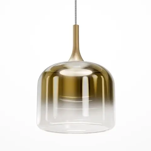 Szklana lampa wisząca Spirito MOD286PL-L18G3K LED 12W 3000K złoty