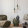 Nowoczesna wisząca lampa Sophia Green 11146 żebrowana zielona