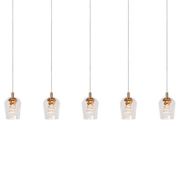 Salonowa lampa wisząca BERLIANE 00430/20/60 LED 4W 2700K czarna złota