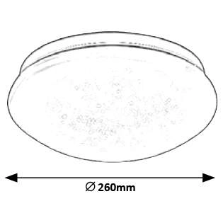Plafon LAMPA sufitowa LUCAS 3936 Rabalux okrągła OPRAWA metalowa LED 12W 4000K z efektem gwiazd biała