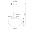 Metalowa lampa wisząca FOMENTO 363190132 Trio zwis do kuchni biały czarny