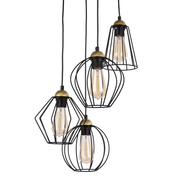 Zwisająca lampa kaskada Galaxy 2713 TK Lighting loftowa metalowa czarna