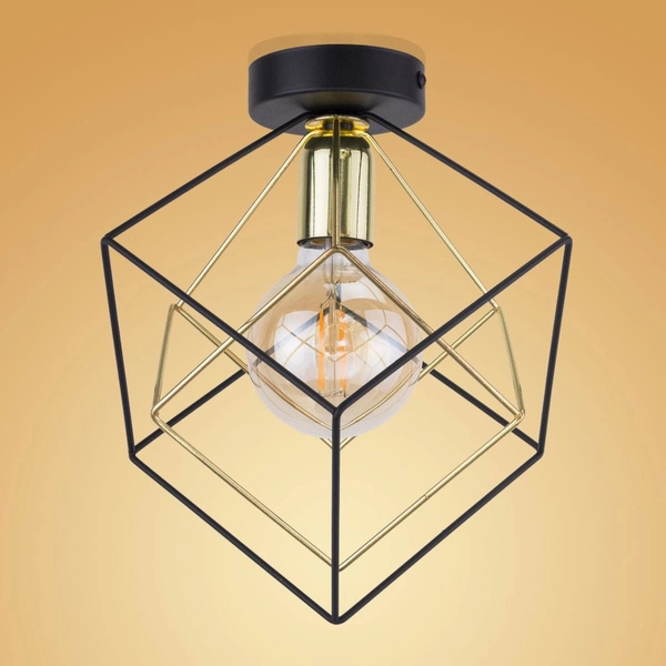 Geometryczna lampa sufitowa loft Alambre 2702 TK Lighting czarna złota