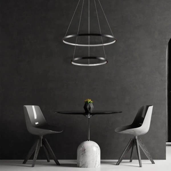 Salonowa lampa wisząca LEA 329172 LED 40W 4000K ringi czarne
