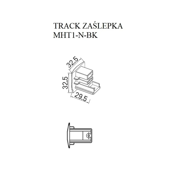 Adapter MHT1-AD-BK Maxlight do szynoprzewodu 3-fazowego czarny