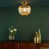 Sufitowa lampa do salonu Abrielle ABR5206 szklana bursztynowa