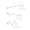 Kierunkowa lampa ścienna Pantograph 9126 metalowa do sypialni