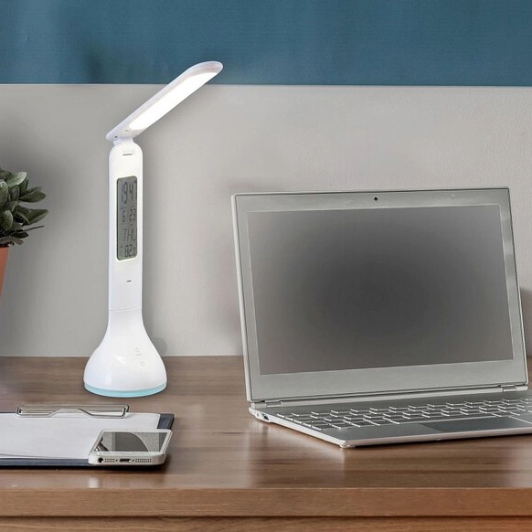 Stojąca LAMPA stołowa JUSTIN 1515 Rabalux biurkowa LAMPKA prostokątna LED 4W 4000K biała