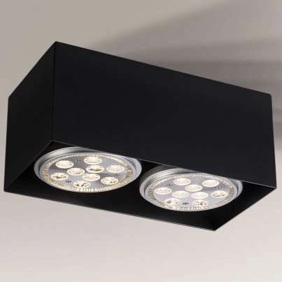 Natynkowa LAMPA sufitowa YATOMI 1211 Shilo prostokątna OPRAWA regulowana SPOT czarny