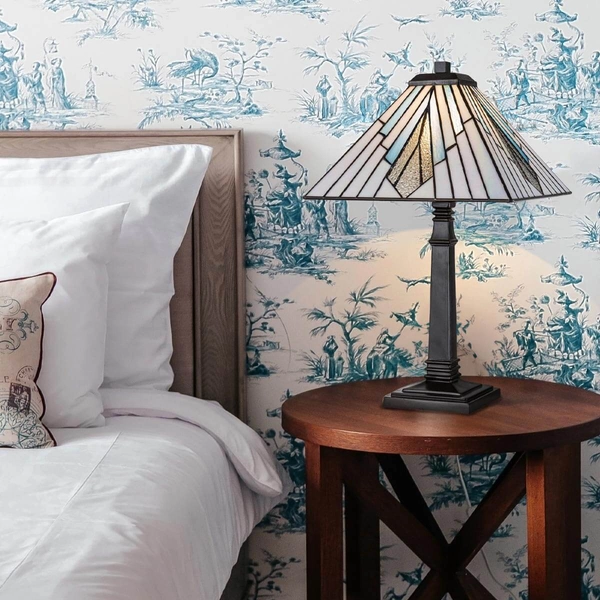 Lampka stołowa Alderley TF-ALDERLEY-TL-L witrażowa szklana multikolor