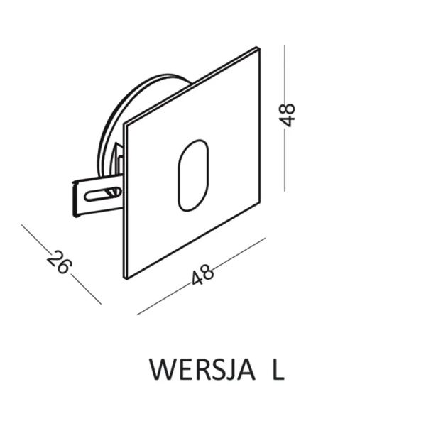 Podtynkowa lampa schodowa Lesel 001 L 100101108 Elkim LED 1W 3000K srebrna