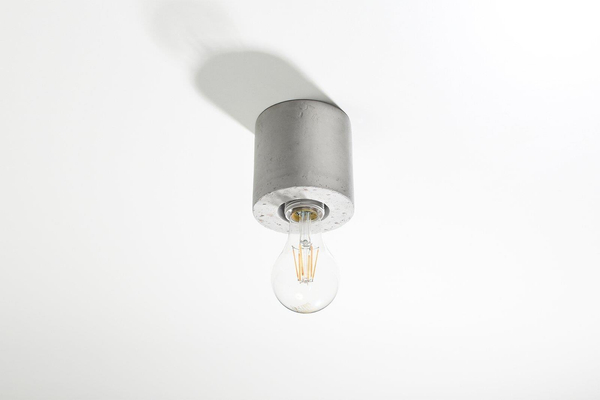 Sufitowa LAMPA natynkowa SL.0678 okrągła OPRAWA plafon tuba downlight betonowy szary