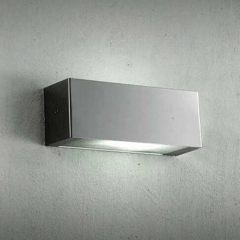 Podłużny kinkiet ścienny Archo AZ0199 Azzardo prostokątny srebrny