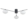 Potrójna lampa sufitowa Jasper JAS5322 kule do salonu czarna biała