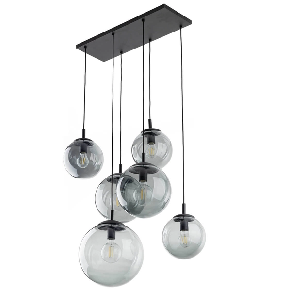 Lampa wisząca na belce Esme 5384 balls do sypialni grafitowa czarna