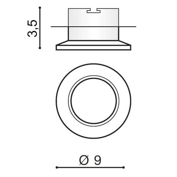 Sufitowa lampa minimalistyczna Adamo AZ1480 Azzardo okrągły wpust czarny