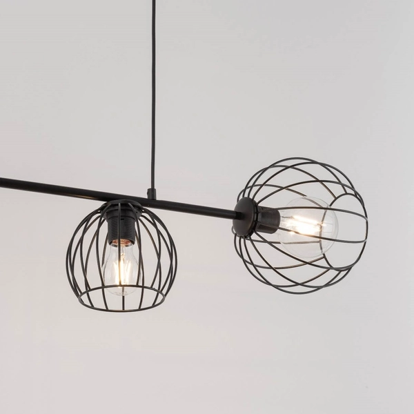 Zwis na listwie Madam 32370 czarna lampa wisząca metalowe pręty