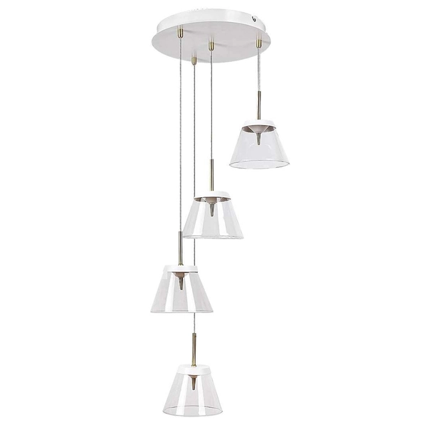 LAMPA wisząca AVIANA 5032 Rabalux skandynawska OPRAWA szklana LED 24W 4000K zwis loftowy biały przezroczysty