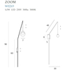 Kinkiet na wysięgniku ZOOM W0269 Maxlight LED 3W 3000K metal czarny