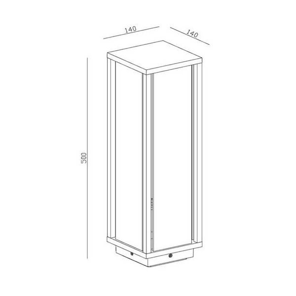 Zewnętrzna lampa stojąca Laurens 27805/50/30 Lucide IP54 loftowa czarna
